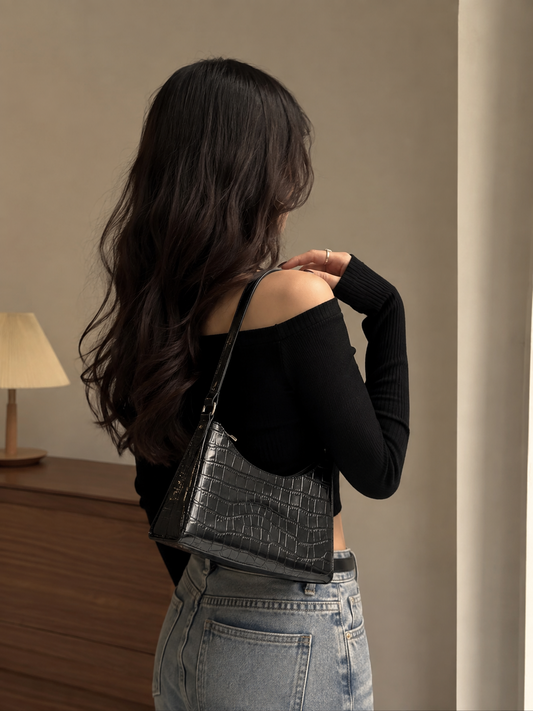 Croc Luxe Shoulder Bag
