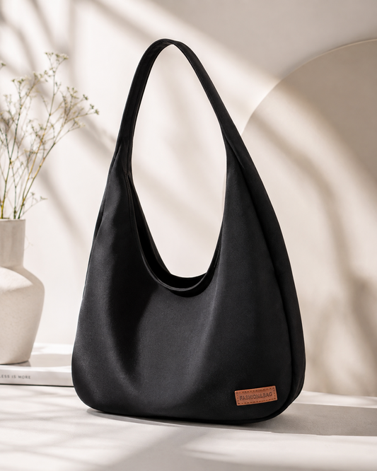 Classic Black Hobo Shoulder Bag